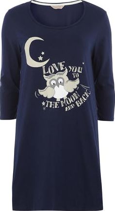 Dorothy Perkins, 1134[^]262015000707774 Womens Navy Owl Nightshirt- Blue DP33107301