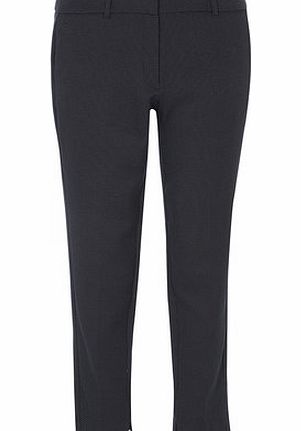 Dorothy Perkins Womens Navy Pindot Straight Leg Trousers- Navy