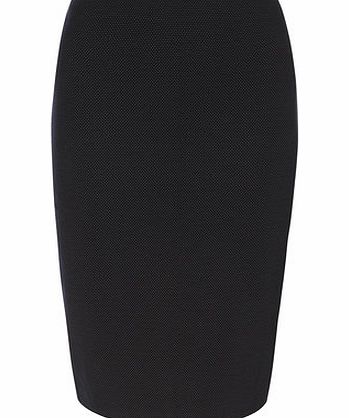 Dorothy Perkins Womens Navy Pinspot Pencil Skirt- Blue DP14584923