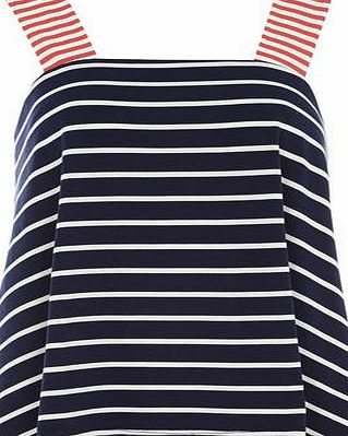 Dorothy Perkins Womens Navy Stripe Contrast Cami Top- Multi