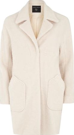 Dorothy Perkins, 1134[^]262015000713566 Womens Nude Boiled Wool Coat- White DP98524583