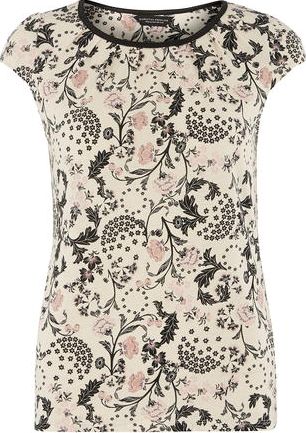 Dorothy Perkins, 1134[^]262015000707057 Womens Nude ditsy satin T shirt- Nude DP56449883