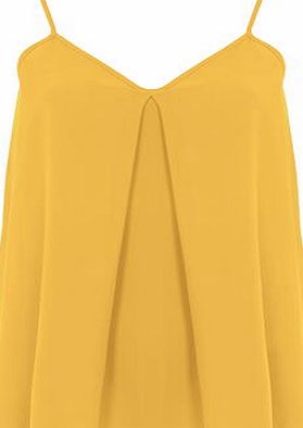 Dorothy Perkins Womens Orange Inverted Pleat Cami Top- Orange