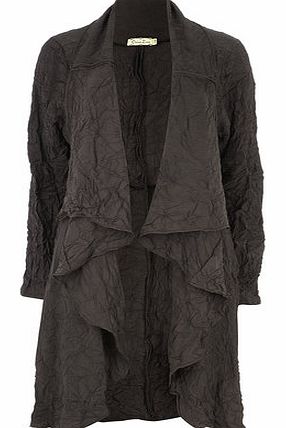 Womens Orien Love Grey Crease Effect Cardigan-