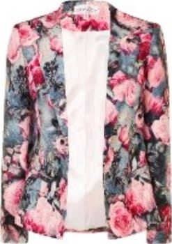 Dorothy Perkins, 1134[^]262015000705824 Womens Paper Dolls Rose Print Blazer- Multi