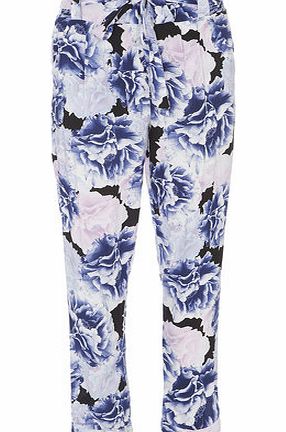 Dorothy Perkins Womens Peony Tie Waist Joggers- Purple DP14573072