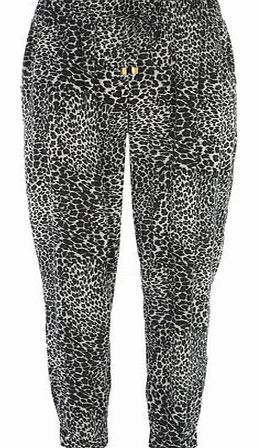 Dorothy Perkins Womens Petite animal soft joggers- Black