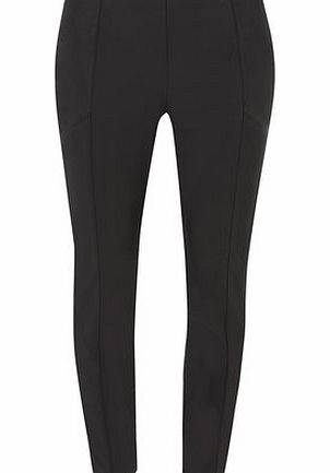 Dorothy Perkins Womens Petite black leather look treggings-