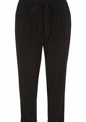 Dorothy Perkins Womens Petite black plain joggers- Black