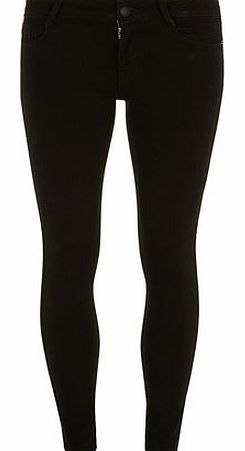 Dorothy Perkins Womens Petite black superskinny jeans- Black