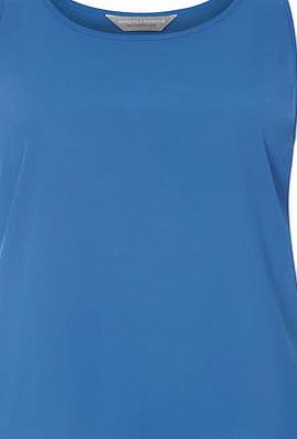 Dorothy Perkins Womens Petite blue High Neck Sleeveless Top-