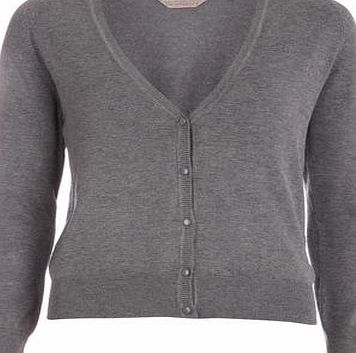 Dorothy Perkins Womens Petite charcoal v cardigan- Grey DP79855163