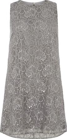 Dorothy Perkins, 1134[^]262015000706185 Womens Petite grey metallic dress- Grey DP79893662