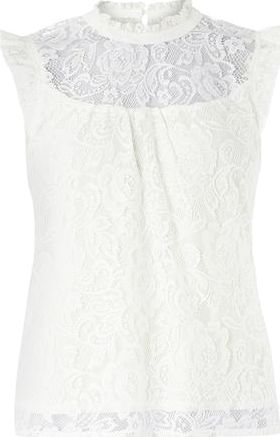 Dorothy Perkins, 1134[^]262015000712023 Womens Petite Ivory victoriana top- White