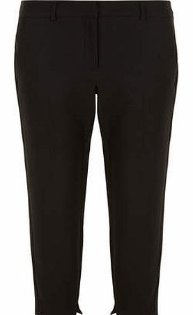 Dorothy Perkins Womens Petite pique ankle trousers- Black