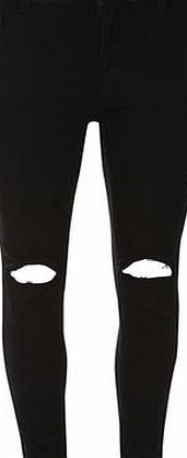 Dorothy Perkins Womens Petite rip Frankie jeggings- Black