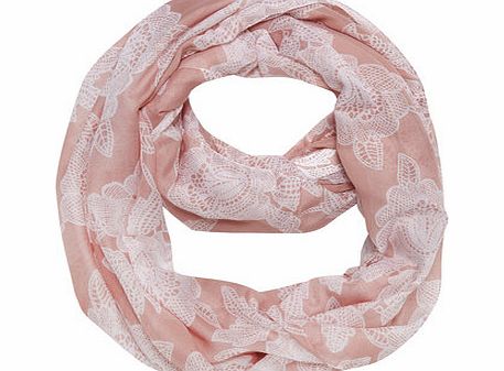 Dorothy Perkins Womens Pink Lace Print Snood- Pink DP11157610