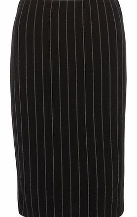 Dorothy Perkins Womens Pinstripe ponte pencil skirt- Black