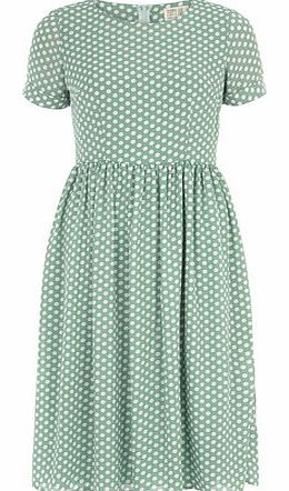 Womens Poppy Lux Mint Polka Dot Midi Dress-