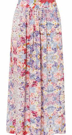 Dorothy Perkins Womens Purple Ditsy Woven Maxi Skirt- Purple