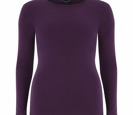 Dorothy Perkins Womens Purple Longsleeve Crew Neck Jersey Top-