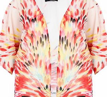 Dorothy Perkins Womens Quiz Firework Print Kimono- White