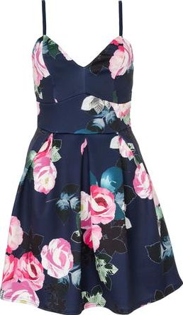 Dorothy Perkins, 1134[^]262015000710088 Womens Quiz Flower Print Strap Dress- Blue