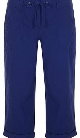 Dorothy Perkins Womens Royal Blue Poplin Crop- Blue DP74418122