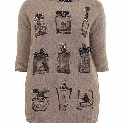 Womens Rubys Closet Stone Perfume Bottle Jumper-