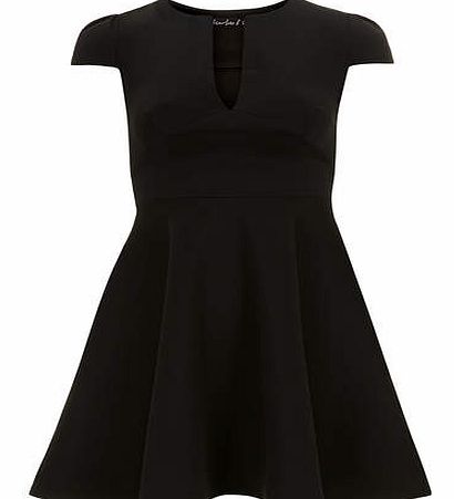 Womens Scarlett B Black v fit and flare dress-