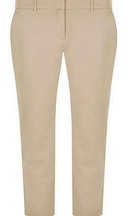 Dorothy Perkins Womens Stone cotton skinny crop trouser- White