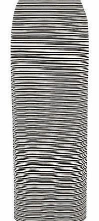 Dorothy Perkins Womens Tall Black and White Maxi Skirt- Black