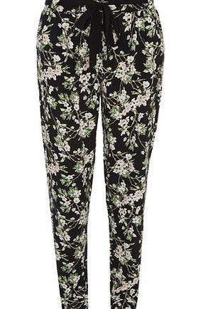 Dorothy Perkins Womens Tall Black Floral Print Joggers- Pink