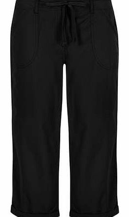 Dorothy Perkins Womens Tall Black Poplin Crop- Black DP74418501