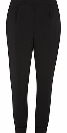 Dorothy Perkins Womens Tall Black Satin Peg Trousers- Black