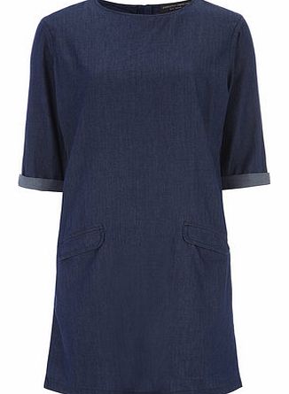 Dorothy Perkins Womens Tall Indigo Denim Tunic- Blue DP70297424