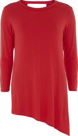 Dorothy Perkins, 1134[^]262015000706070 Womens Tall Red Asymmetric Top- Red DP05605626