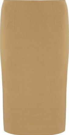 Dorothy Perkins, 1134[^]262015000709576 Womens Tan Bengaline Pencil Skirt- Brown