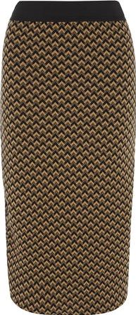 Dorothy Perkins, 1134[^]262015000708167 Womens Tan Cheveron Textured Tube skirt- Brown