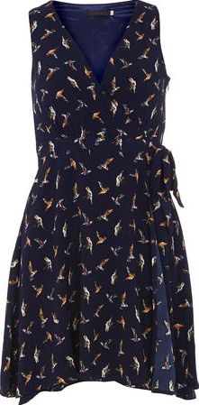 Dorothy Perkins, 1134[^]262015000709414 Womens Tenki Blue Bird Dress- Blue DP61100484