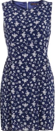 Dorothy Perkins, 1134[^]262015000709434 Womens Tenki Blue Patterned Dress- Blue DP61100489