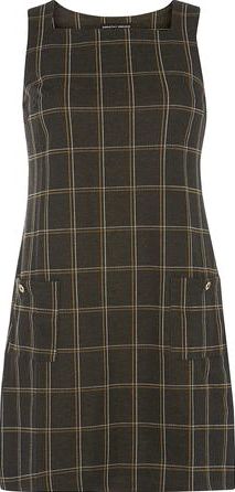 Dorothy Perkins, 1134[^]262015000711078 Womens yellow check pinny dress- Yellow DP07400245