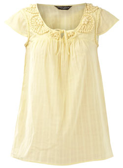 Dorothy Perkins Yellow bobble tunic top