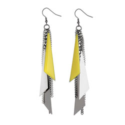 Yellow drop earrings