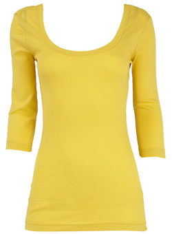 Dorothy Perkins Yellow scoop back top