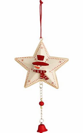 dotcomgiftshop Star Snowman Christmas Decoration