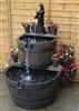 Tier Cascade Feature: Small - Oak Barrel Water Feature