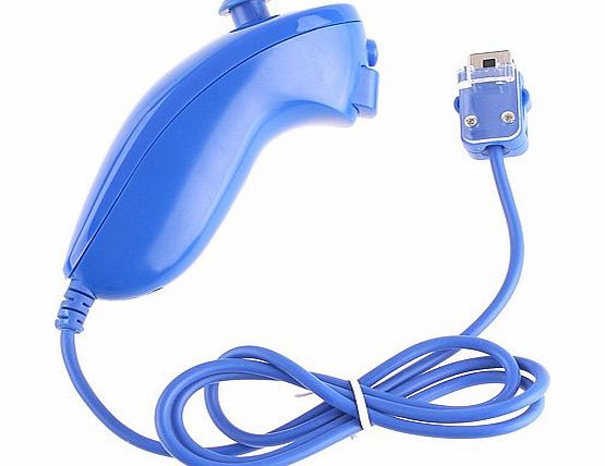 douself iColourful Nunchuk Nunchuck Game Controller for Nintendo Wii (Dark Blue)