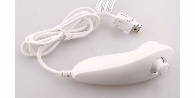 douself Nunchuk Nunchuck Game Controller for Nintendo Wii (White)