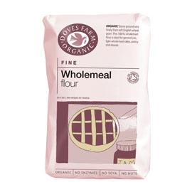 doves Farm Organic Fine Plain Wholemeal - 1kg